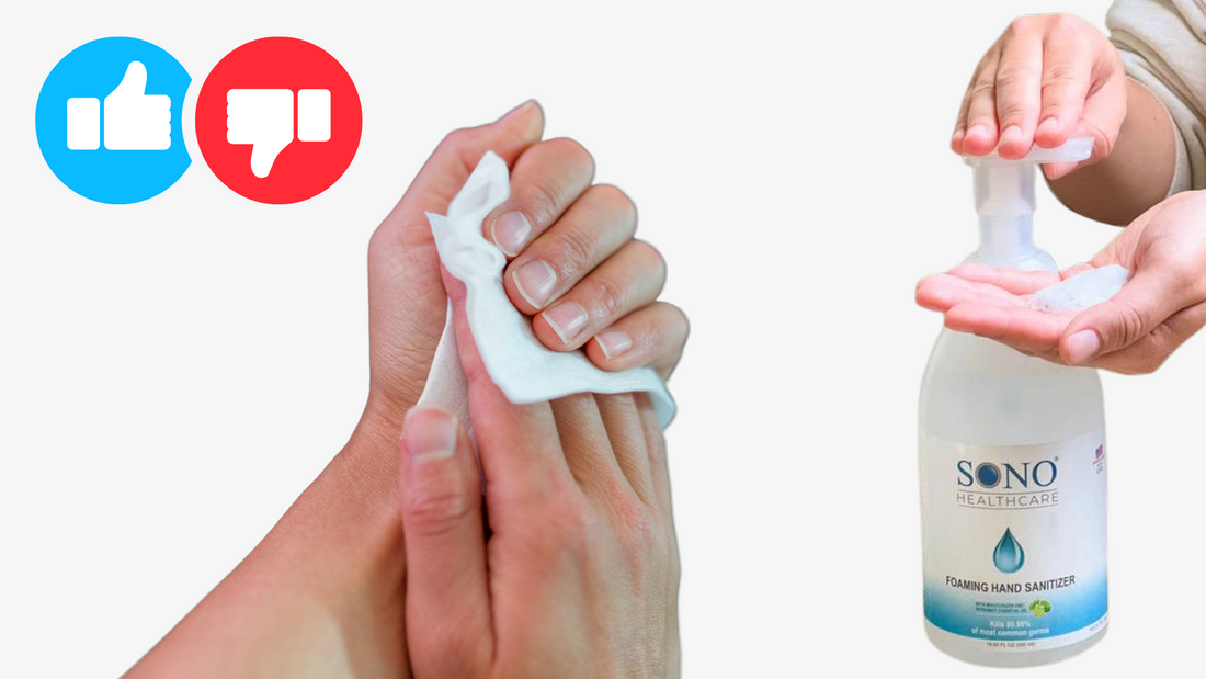 Hand Wipes vs Hand Sanitizers 